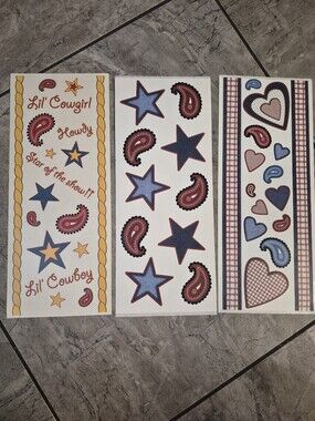Vintage 2003 Cowgirl Scrapbook Stickers
